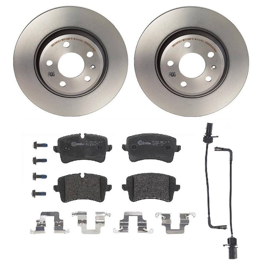 Audi Brembo Brake Kit - Pads and Rotors Rear (300mm) (Low-Met) 8K0615601M - Brembo 1526384KIT